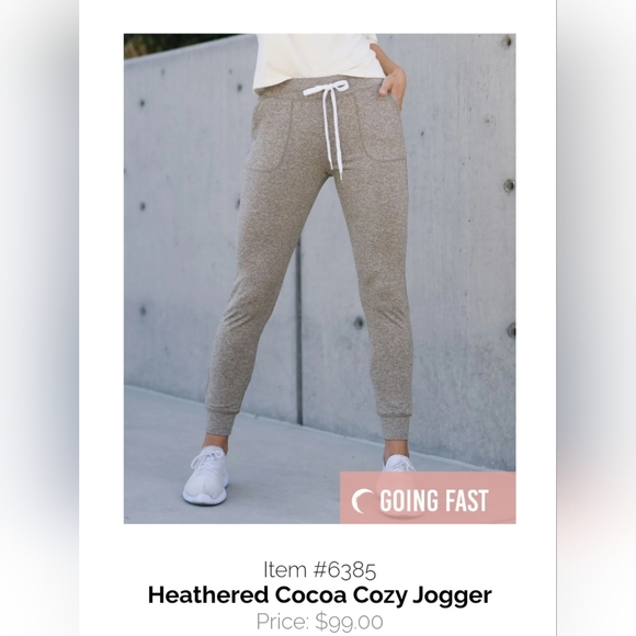 ZYIA Pants - Zyia Heathered Cocoa Cozy Jogger